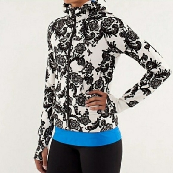 lululemon athletica Jackets & Blazers - HP ❤️ Lululemon Floral Lace Scuba Hoodie jacket 4